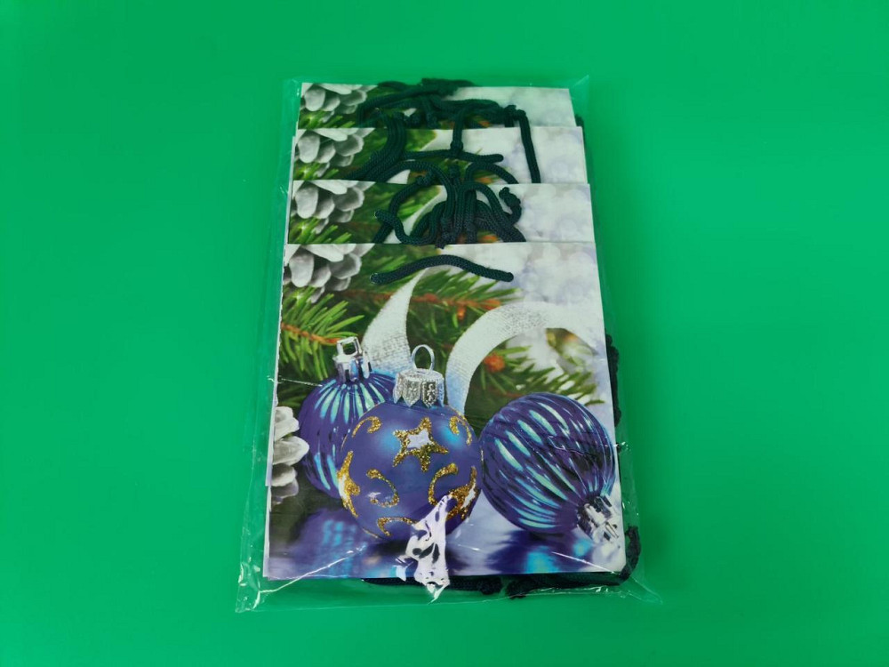 Новогодние, бумажные ,подарочные  пакеты с ручкой Чашка 16/16/8-019 (12 шт) Харьков - изображение 2