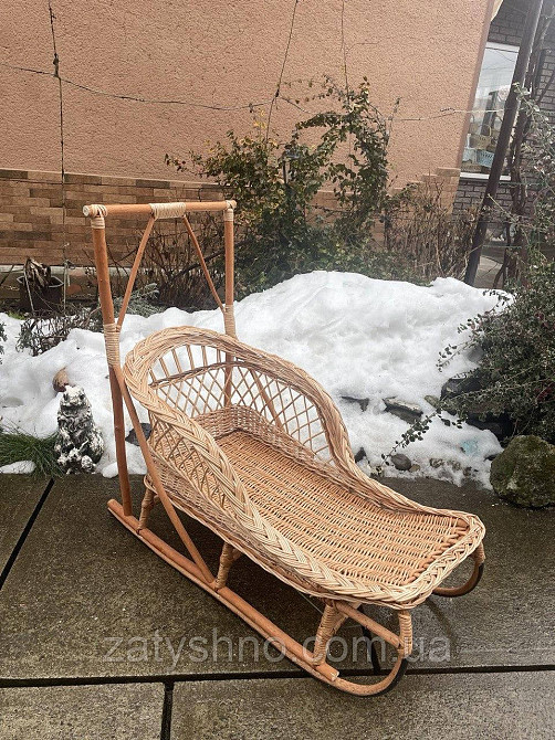 Санки  из лозы плетеные  с ручкой Киев - изображение 5