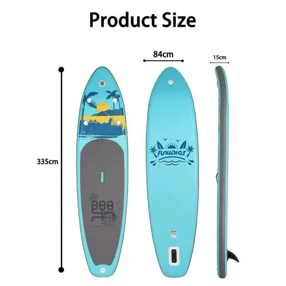Надувна SUP дошка 335×84×15 см — до 180 кг, легка 8 кг, антиковзка, для серфінгу та відпочинку Київ - фото 7