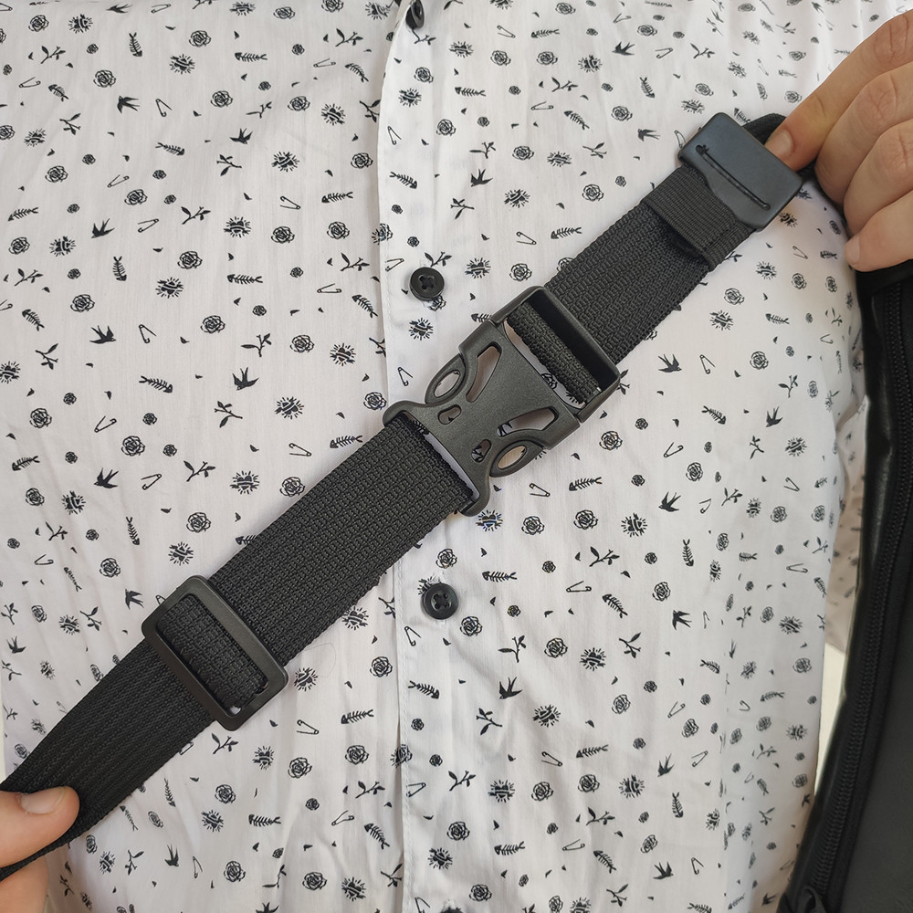 Чоловіча бананка з ремінцем на плече, Бананка чоловіча м'яка Сумка чорна ZF-66 Івано-Франківськ - фото 1