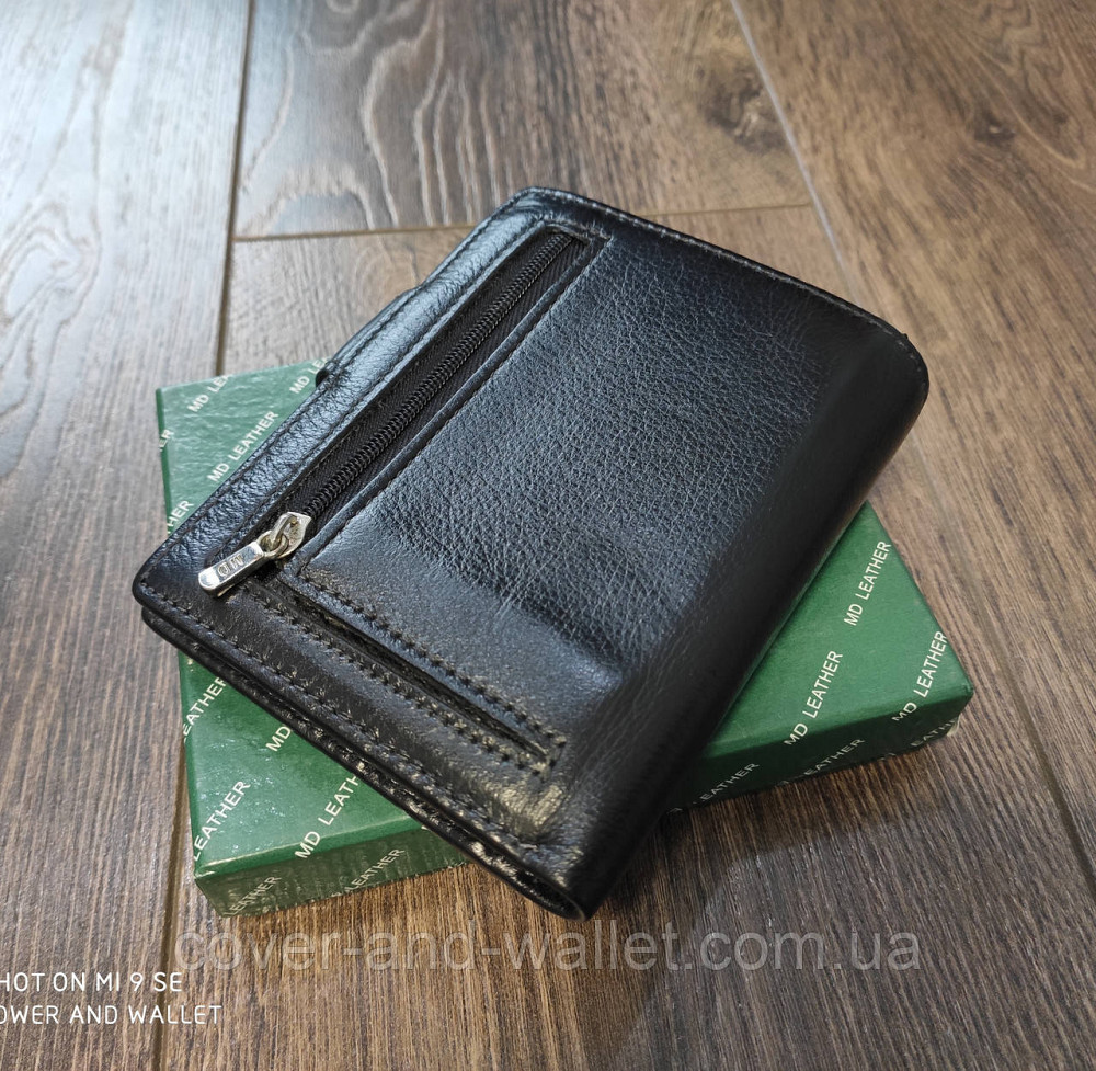 Шкіряний чоловічий гаманець на магнітній фіксації (вертикальний) MD 129A Київ - фото 8