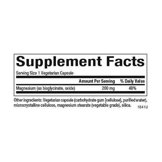 Гліцинат магнію Natural Factors Magnesium Bigglycinate 200 mg 120 розт капс Київ