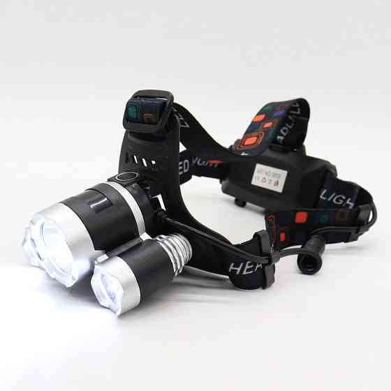 Налобний ліхтар RJ-3000 T6+2XPE + Подарунок 2шт Акумулятор 8800mAh / Потужний акумуляторний ліхтарик на голову Київ