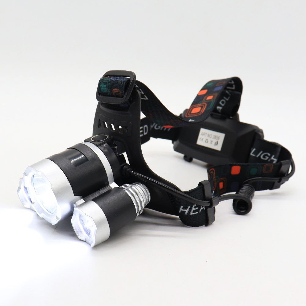 Налобний ліхтар RJ-3000 T6+2XPE + Подарунок 2шт Акумулятор 8800mAh / Потужний акумуляторний ліхтарик на голову Київ - фото 5