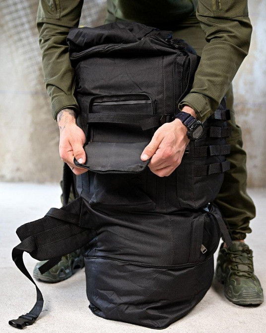 Рюкзак тактичний 50 л Darvall чорний ПП4628 Одеса - фото 8