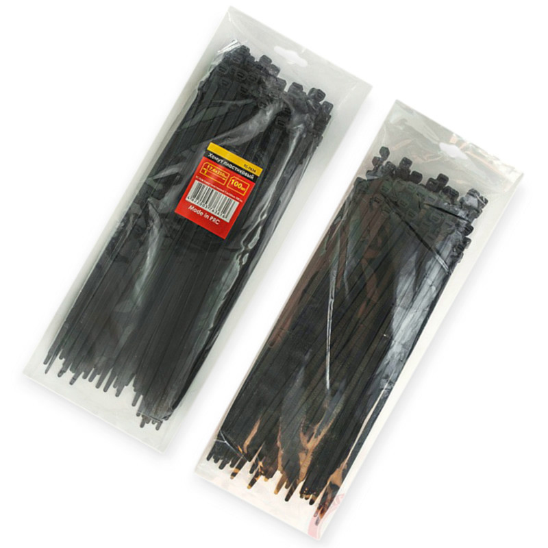 Хомут 300 x 3,6 черный пластиковый Мукачево - изображение 1