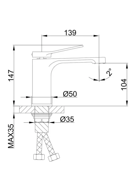 Смеситель для умывальника Frap F1045 белый/хром Киев - изображение 8
