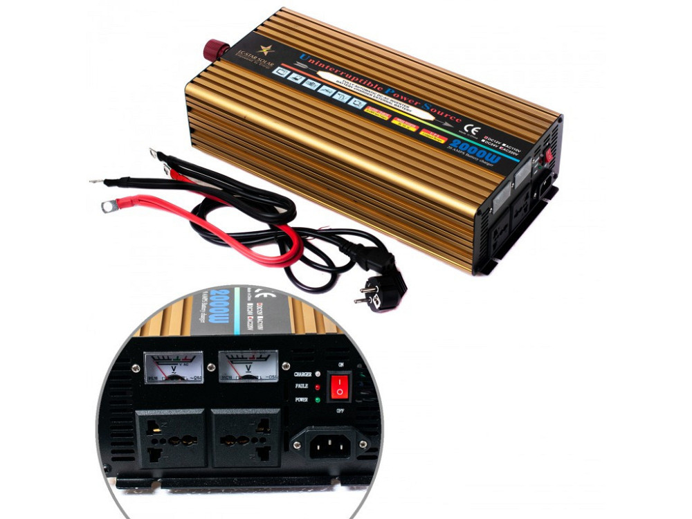 ДБЖ джерело безперебійного живлення 2000 W ватів перетворювач інвертор модифікований синус LC-Star Solar Одеса - фото 3