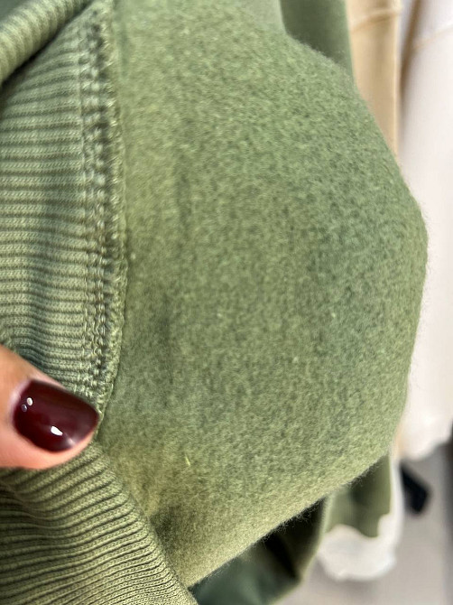 Костюм женский Pepper mint 24-13-14 простой брюки джогеры на резинке и свитшот оверсайз утепленный флис хаки, хаки, S Киев - изображение 19