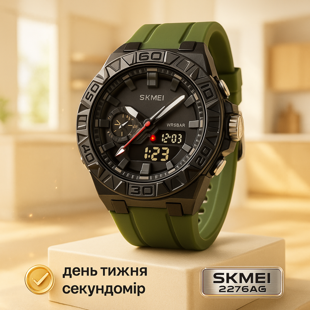 Мужские водонепроницаемые спортивные наручные часы skmei SKMEI, Часы для мужчин с водозащитой UC-47 Львов - изображение 5