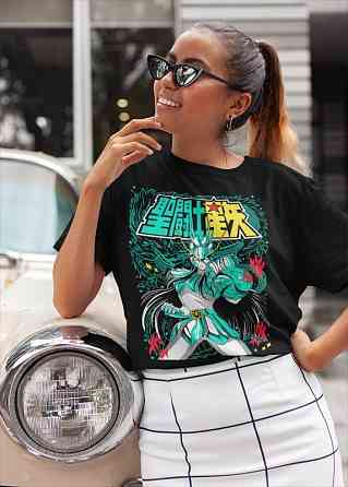 Футболка аниме Саинт Сеийа Аниме Косплай оверсайз (S/M/L) Черний AnimeJ0118 Днепр