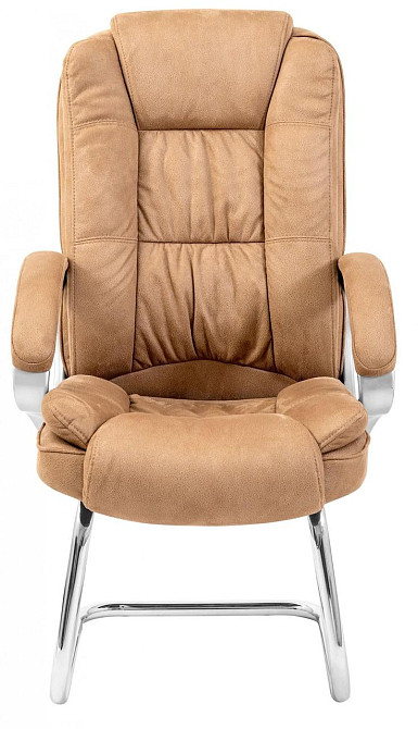 Офисное Конференционное Кресло Richman CaliforniaMustang Caramel Хром CF Карамельное Днепр - изображение 6