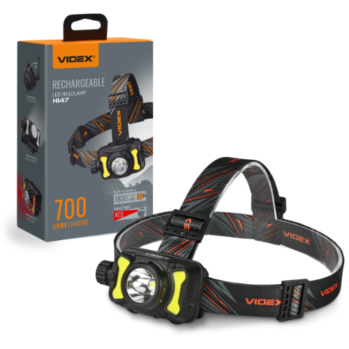 Ліхтарик LED налобний 700Lm 5000К VLF-H147 Videx Житомир
