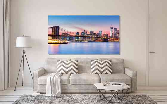 Картина полотно у вітальню / спальню  Нью-Йорк   MLP_378 ( 60х30см ) Київ