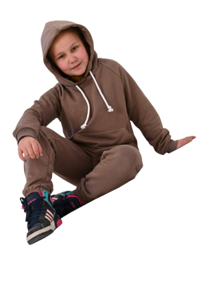 Спортивний костюм на флісі на дівчинку Коричневий 158 Харків