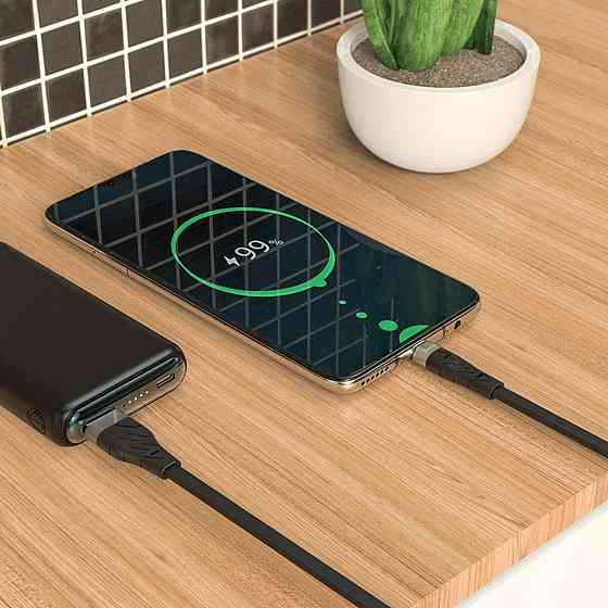 Кабель USB - Type-C HOCO X53 3A 1m силиконовый алюминиевые разъемы цвет черный 6931474738097 Одесса