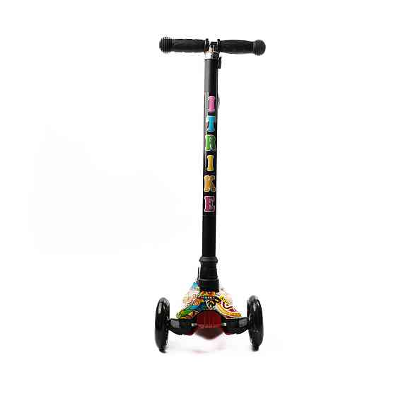 Самокат детский трехколесный iTrike MAXI JR 3-055-3-WP5 высота руля 78-87 см подножка 32x13 см Черный Каменец-Подольский