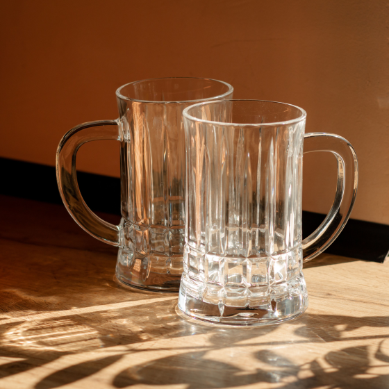 Yiwu Набір пивних келихів 2 шт 530 мл зі скла HP-19-144 Київ