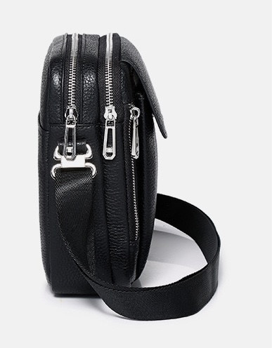 Мужская кожаная сумка-барсетка 19х24х7.5, сумочка планшет через плечо черная Bexhill BX-09164 Киев - изображение 9