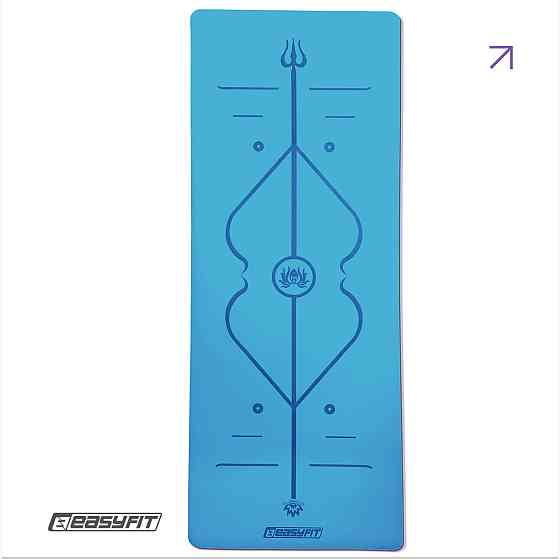 EasyFit Килимок для йоги професійний EasyFit Pro каучук 5 мм Блакитний Коломыя