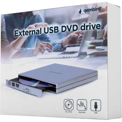 Оптичний привід DVD-RW Gembird DVD-USB-02-SV Вінниця - фото 5