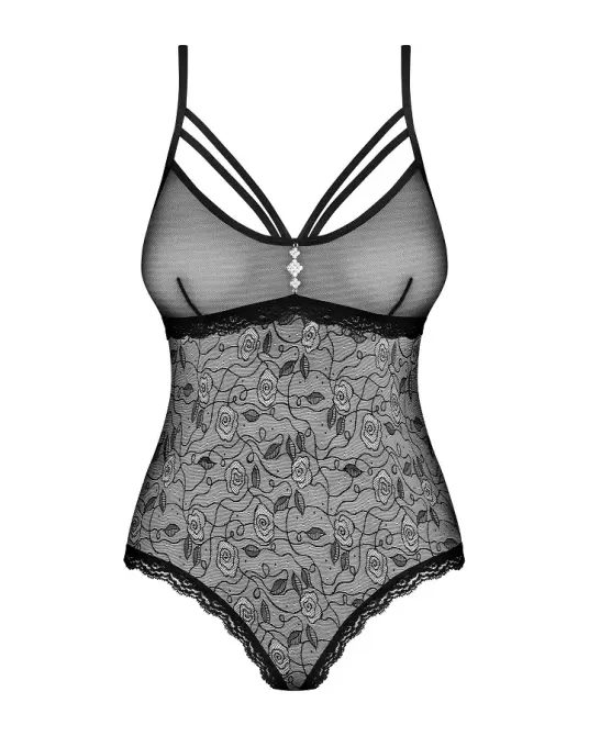 Мереживне боді з доступом 818-TED-1 teddy S/M, чорне Львів - фото 5