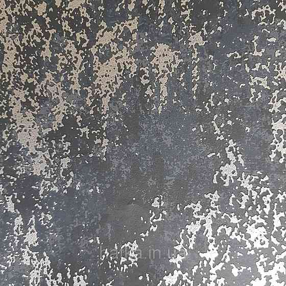 Шпалери флізелінові еко Galerie Metallic FX 0,53Х10 англійські лофт під штукатурку під бетон сріблом на чорному Київ