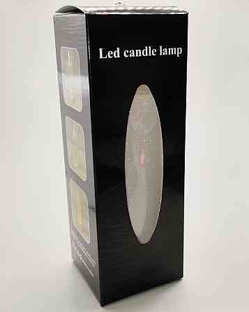 LED свічка на батарейках 4 шт 15х5 см Сміла