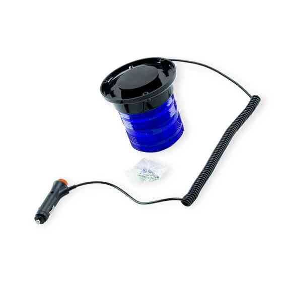 Мигалка LED 12 24В d-85мм, вистота 125мм прикурювач, магніт синя Мукачево