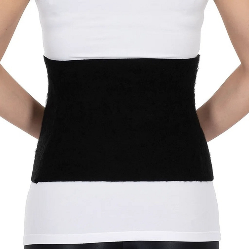 Зігріваючий вовняний пояс для спини Кролячий Prolife SL-11T, бандаж для попереку чорний, розмір XL Кам'янець-Подільський - фото 2