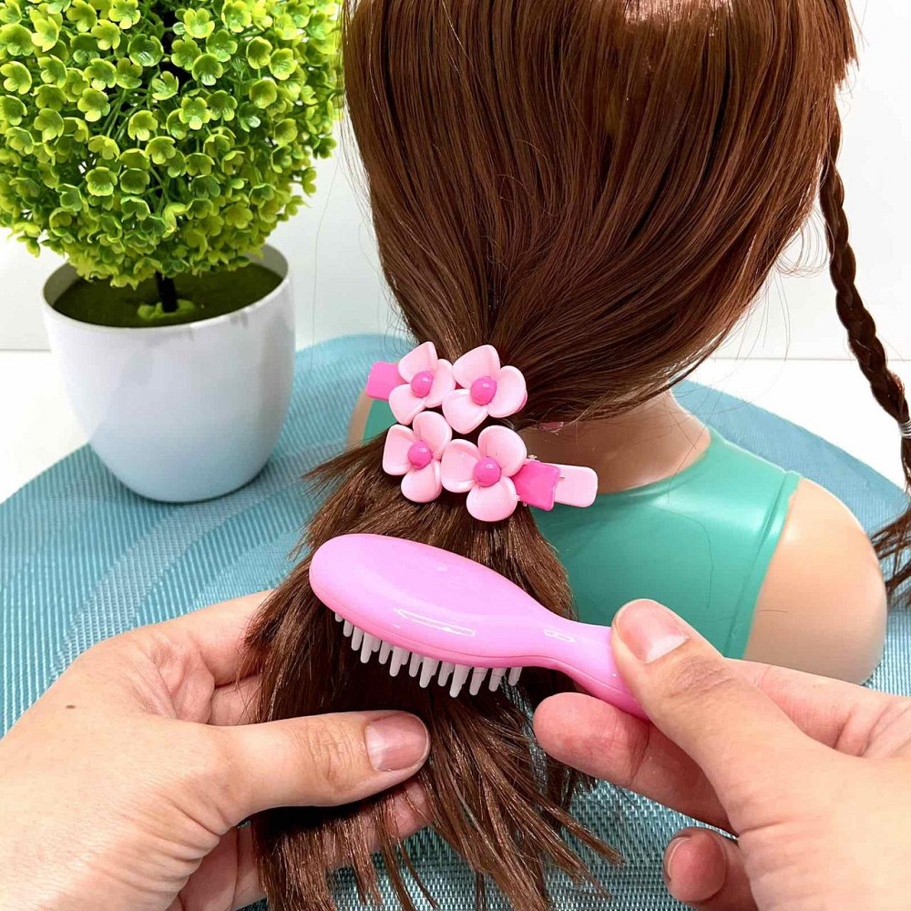 Лялька-манекен для дівчинки Голова для зачісок з аксесуарами бігуді гумки гребінця (YM25-2B-С) Чернігів - фото 7