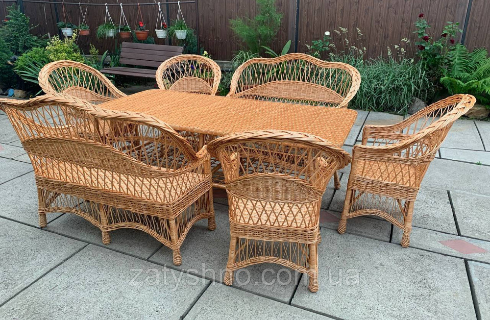 Комплект мебели большой, натуральный, плетеный из лозы Киев - изображение 6