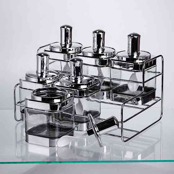 Yiwu Набір банок для сипучих продуктів з ложкою 6 шт, хром HP-1341 Коломыя