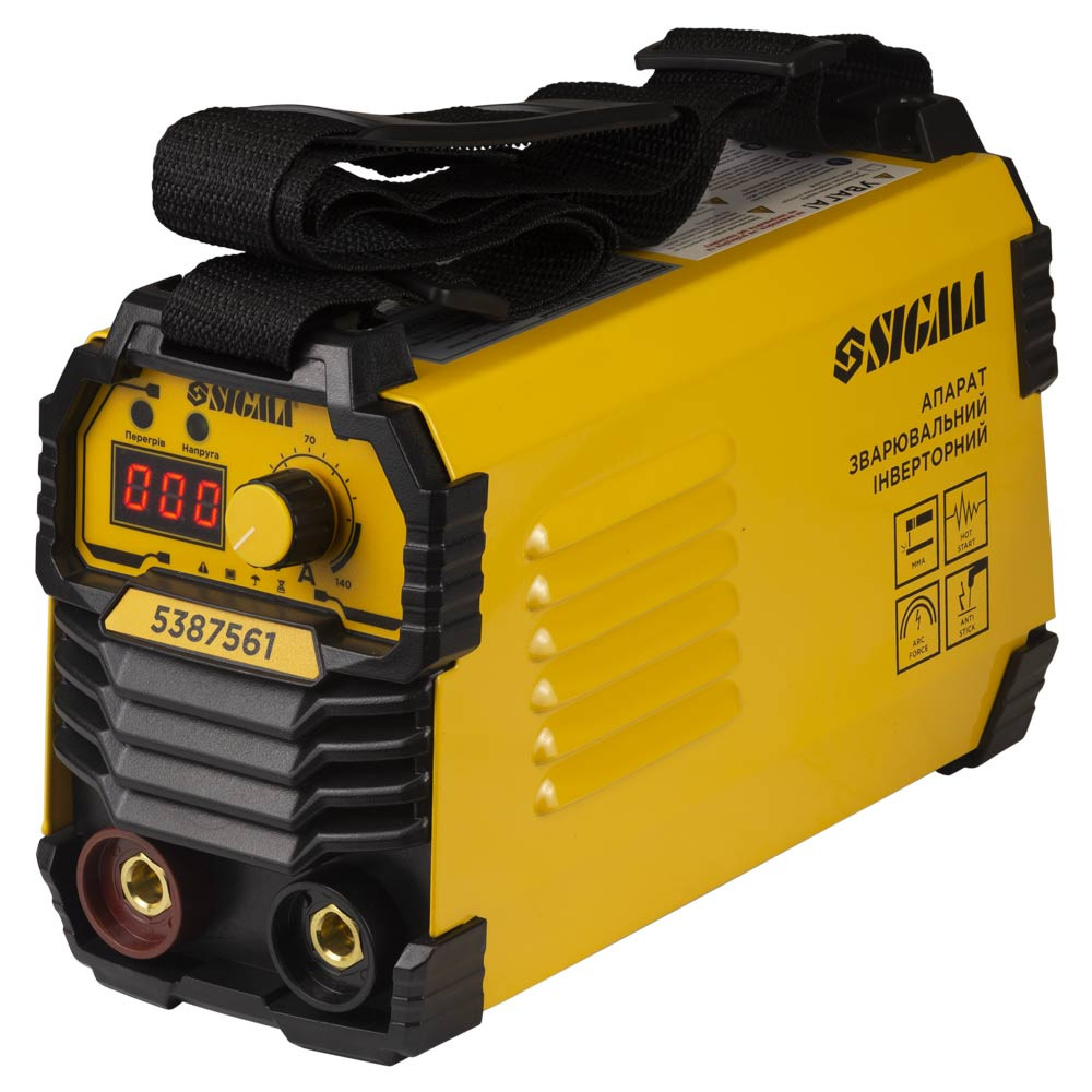 Sigma Аппарат сварочный инверторный ММА-140А электрод 4мм дисплей SIGMA (5387561) Коломия - фото 2