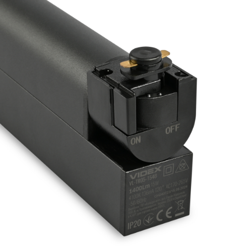 LED Світильник трековий 15W 4100К 220V VL-TR05-154B Videx Житомир