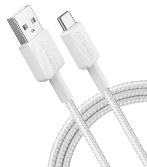 Кабель Anker 322 USB-A to USB-C - 1.8m Nylon White (6908156) Київ - фото 2
