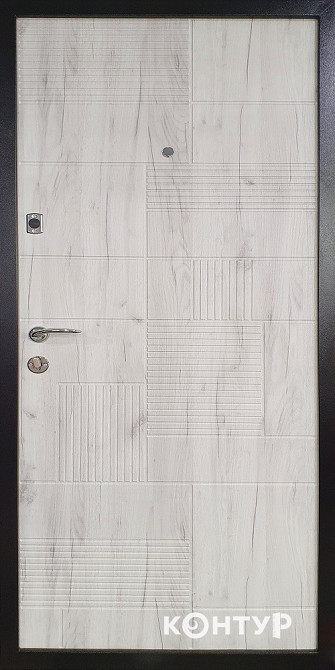 Двери квартирные, серия ТИП 12.2 модель 144 спил коньячный/крафт белый Киев - изображение 2