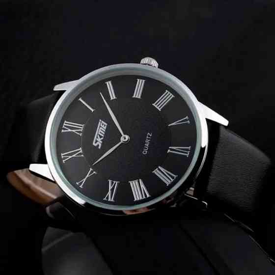 Чоловічий годинник Skmei 9092 Rome (Чорний з чорним циферблатом) Вінниця