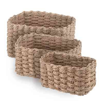 Кошик для зберігання Ardesto Prestigio Плетені Бежеві 3 шт. 3.3 / 2.2 / 1.4 л (ARHC2505BE) Вінниця