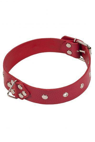 Нашийник Leather Restraints Collar Red Sex Aura Київ - фото 1