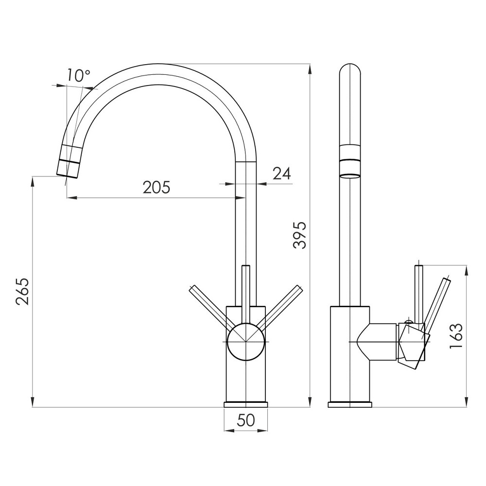 Смеситель для кухни IMPRESE ARGO-S хром f03409001CC Киев - изображение 2
