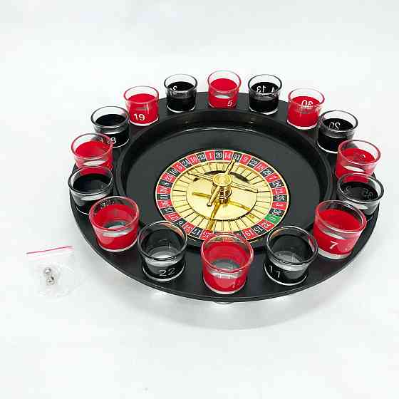 Алкогольная рулетка с рюмками игровой набор 