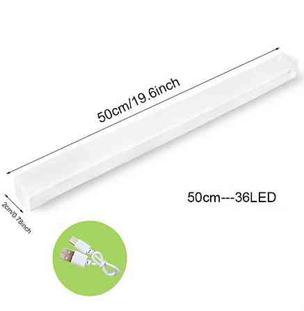 LED  світильник-нічник з датчиком руху і датчиком день/ніч 50 см 36 LED Теплий білий (0804) Смела
