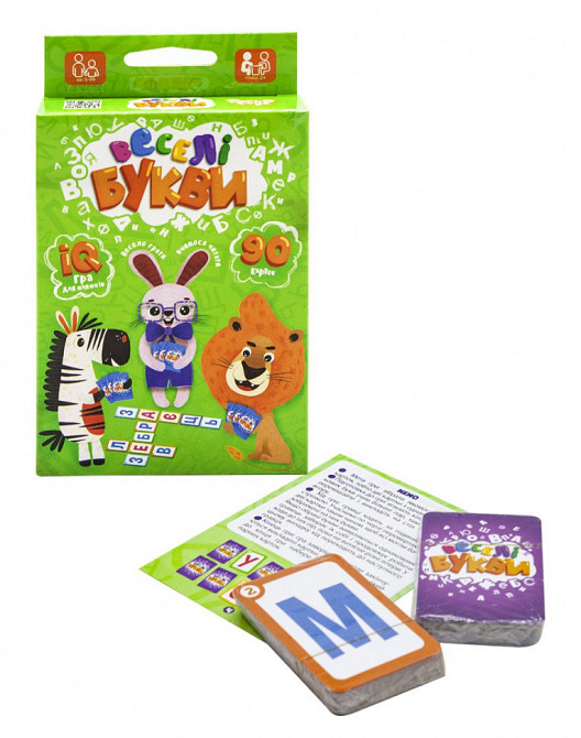 Дитяча розвиваюча настільна гра "Веселі літери" G-VB-01U укр. мовою Вінниця - фото 1