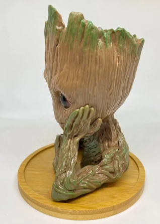 Горшочек для цветов и канцелярии Грут Groot G1 + круглая подставка Винница