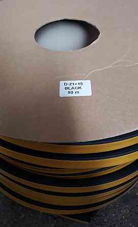 Самоклеючий гумовий ущільнювач профіль D 21х15 (50м) чорний,одинарний Павлоград