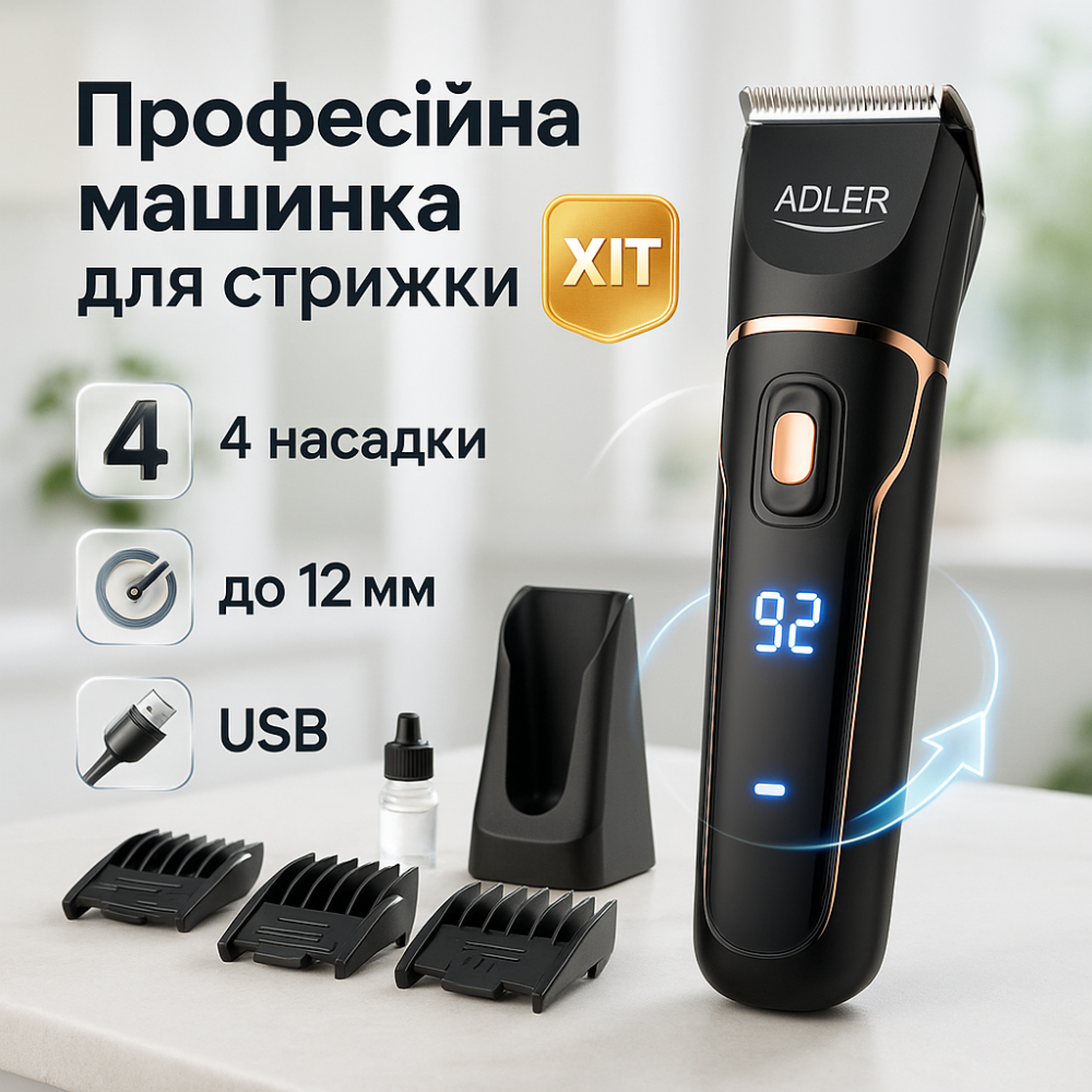 Універсальна машинка для стрижки голови та бороди Машинка для стрижки короткої JD-57 Львів - фото 10