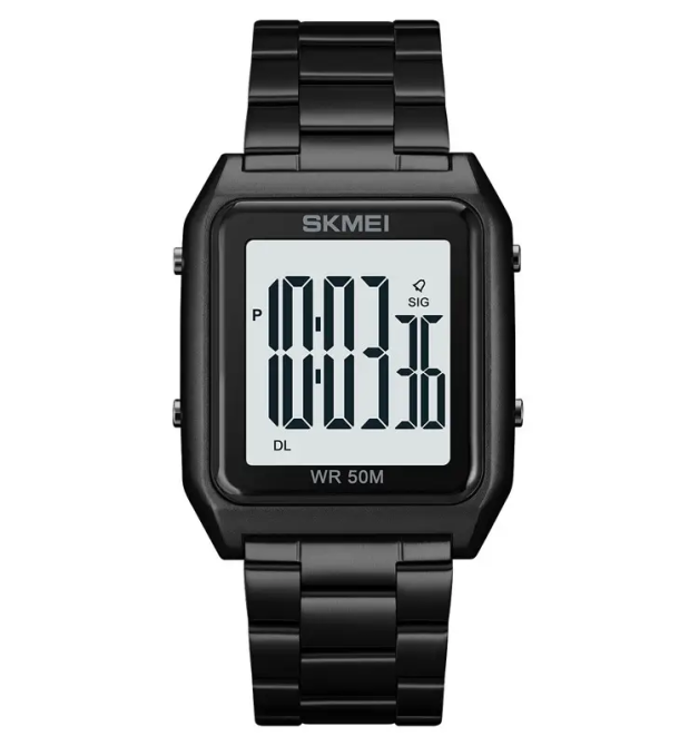 Чоловічий наручний годинник Skmei 1879 (Чорний з білим) Київ - фото 1