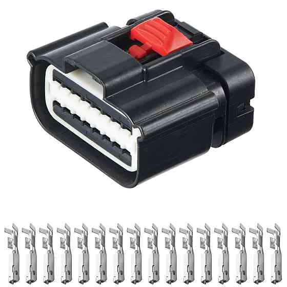 Електричний з'єднувач, 16-контактний Чорний, Пластик Київ