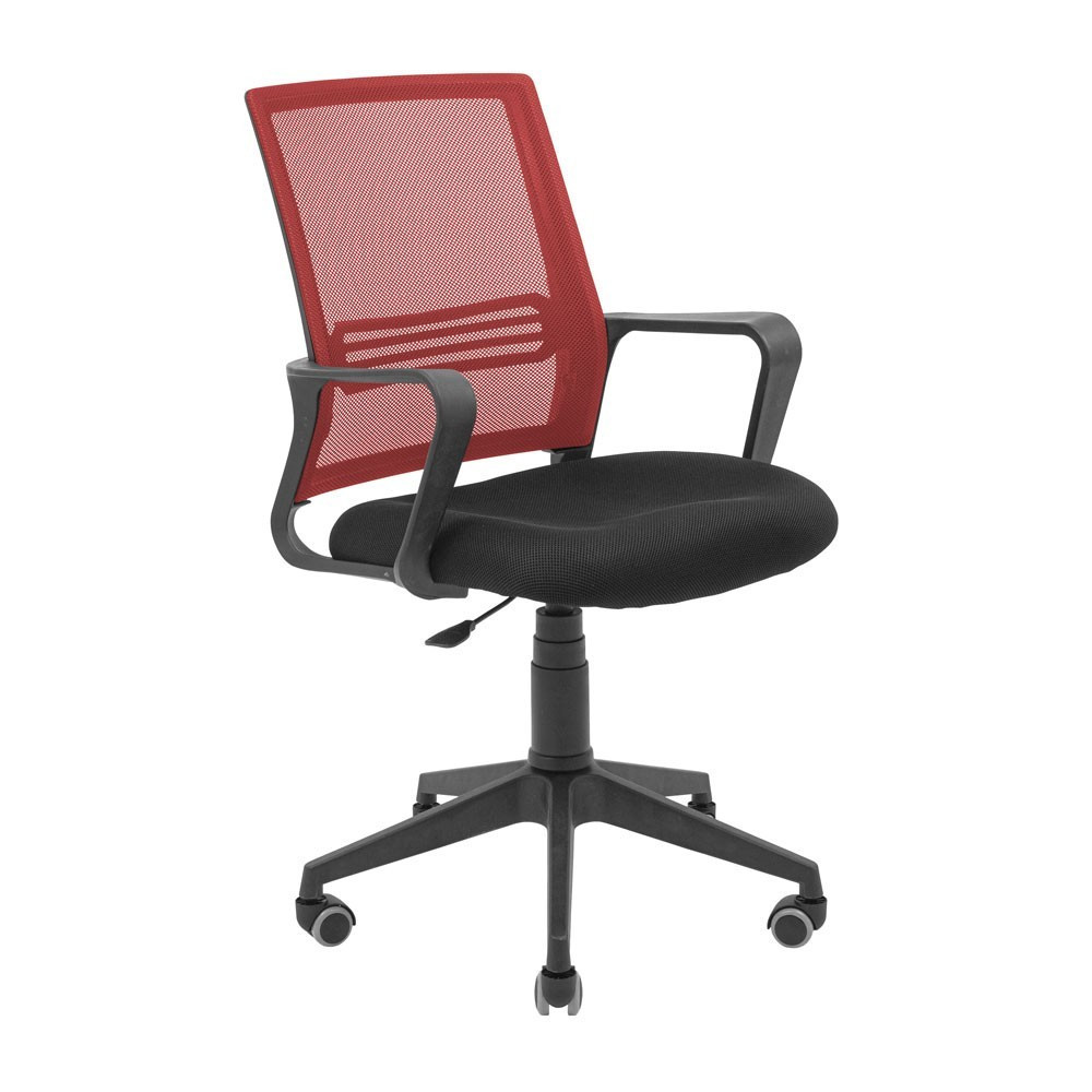 Офісне крісло керівника Richman Gina Piastra Чорно-червоний Дніпро - фото 1